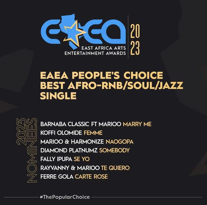 mlekwa_255's tweet photo. 5 tracks off @diamondplatnumz βs #FoaEp has been nominated at the 2023 E.A Arts & Entertainment Awards;
1.MELODY & SONA - Collaboration single of the year E.A meets W.A
3.OKA - Collaboratn of the year TZ
4.SOMEBODY - Best Afro-RNB/SOUL/JAZZ single
5.WONDER - Best afro-pop single https://t.co/q3dkeOXFG1