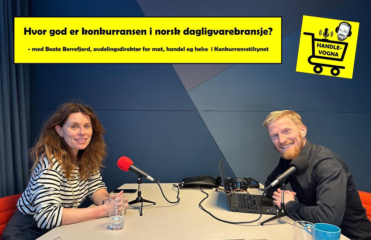 Ny podkast, nye muligheter! I første episode stilte sjølveste <a href="/ktilsynet/">Konkurransetilsynet</a> til start for en prat om konkurransen i norsk dagligvarebransje. Abonner på Handlevogna der du hører på podkast, f.eks. her: spoti.fi/3zMNxXL