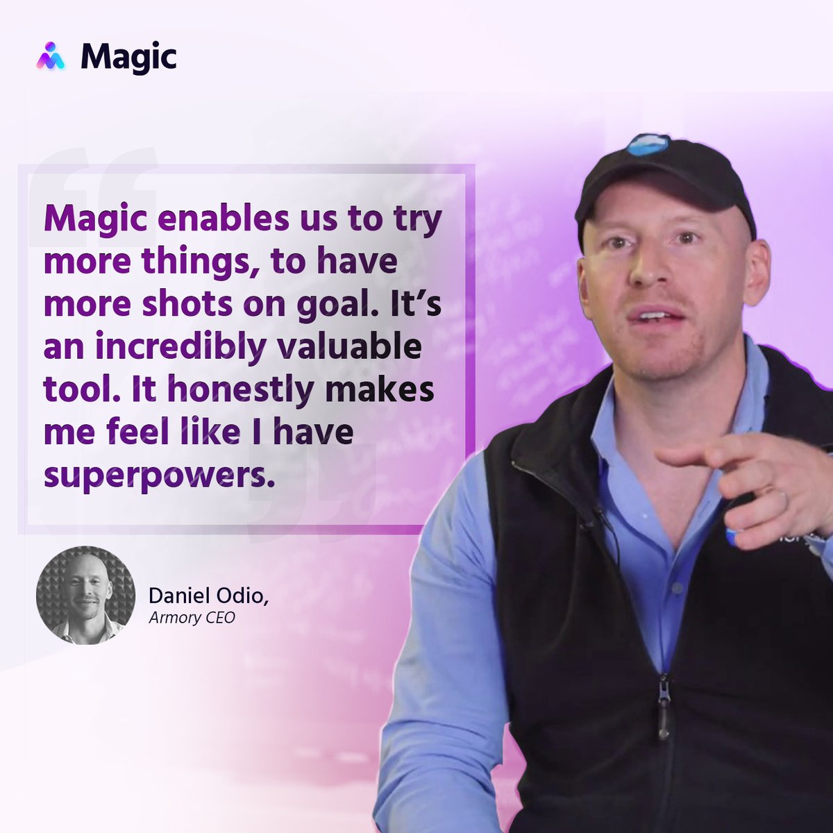 magic's tweet photo. How has Magic helped businesses?

Magic has streamlined the sales and customer support processes of software deployment company Armory, resulting in lower costs and higher productivity. Read more about it here: https://t.co/9DJpUvKENC 

#getmagic https://t.co/mRl7Flqosb