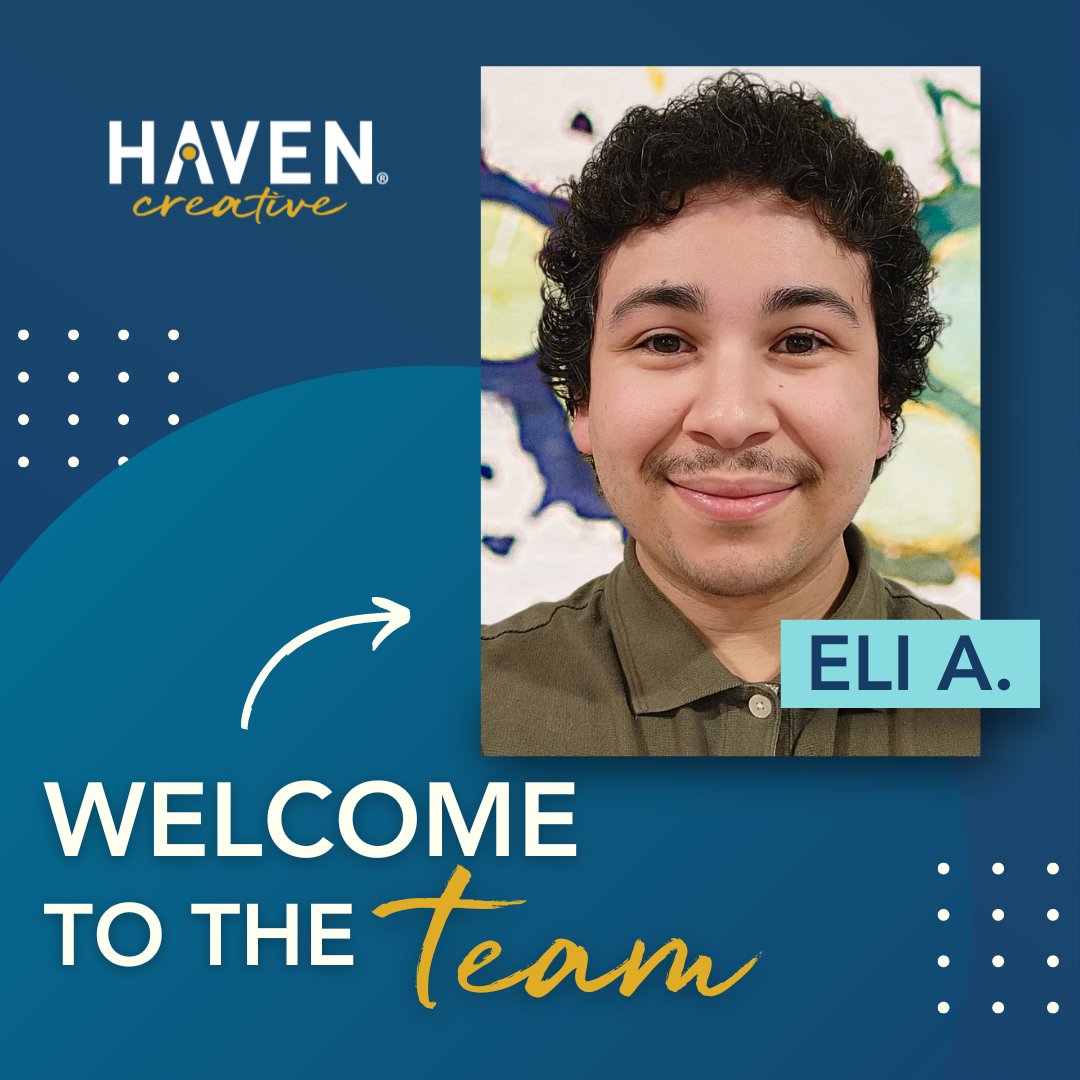 HavenCreative1's tweet photo. We’re thrilled to welcome Eli, our newest HAVEN #Maven!
Eli joins us with experience in account management, marketing leadership and technical #marketing skills across a range of industries. He is already hard at work for our clients using a #creative, yet data-driven approach! https://t.co/Kl3rDRdwOu