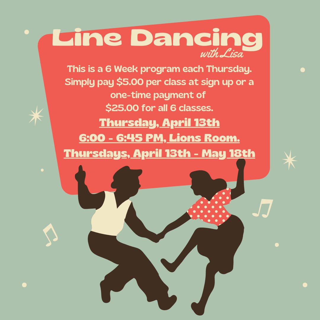Have you ever wanted to Line Dance? Well now is your shot! 👯 
Registration Required: delawarelibraries.libcal.com/event/10442964…