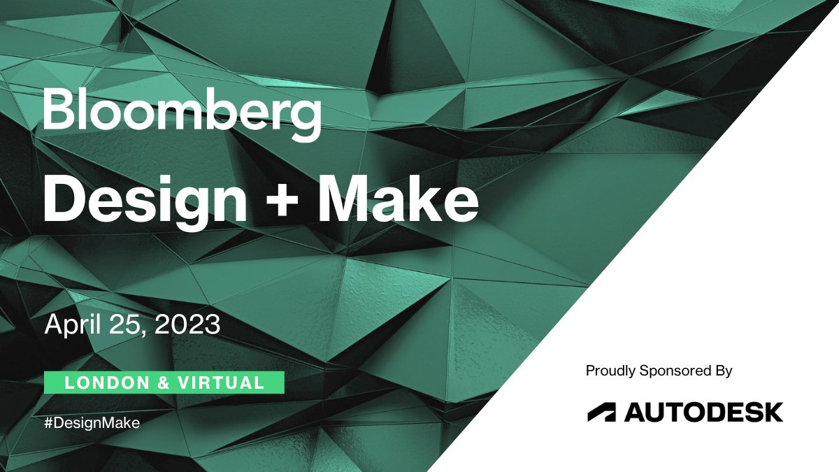 ngachoffat's tweet image. markets: RT @BloombergLive: How is design shaping the way industries run their businesses? Join us in London with @autodesk to find out how good design is making the world better, smarter and more sustainable. Tune in 4/25 at 4pm GMT #DesignMake …