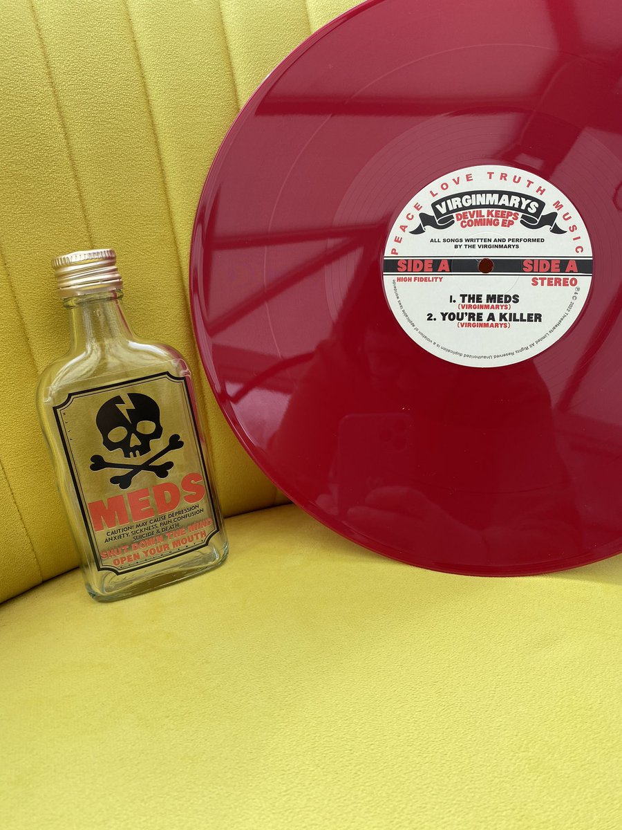 Rachygigsandpic's tweet photo. Absolute class (as always) vinyl package @thevirginmarys #newwax #vinyl #devilkeepscoming https://t.co/il9HgIOJS5