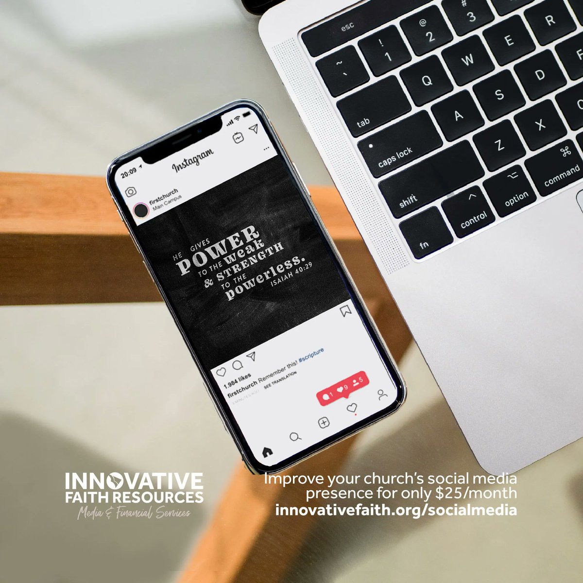 InnovativeFaith's tweet photo. It can be a struggle to maintain effective social media pages. At Innovative Faith Resources we can help your vision take flight over several different social media platforms. To learn more visit https://t.co/9tElujylTC https://t.co/hw4NYOxfmO