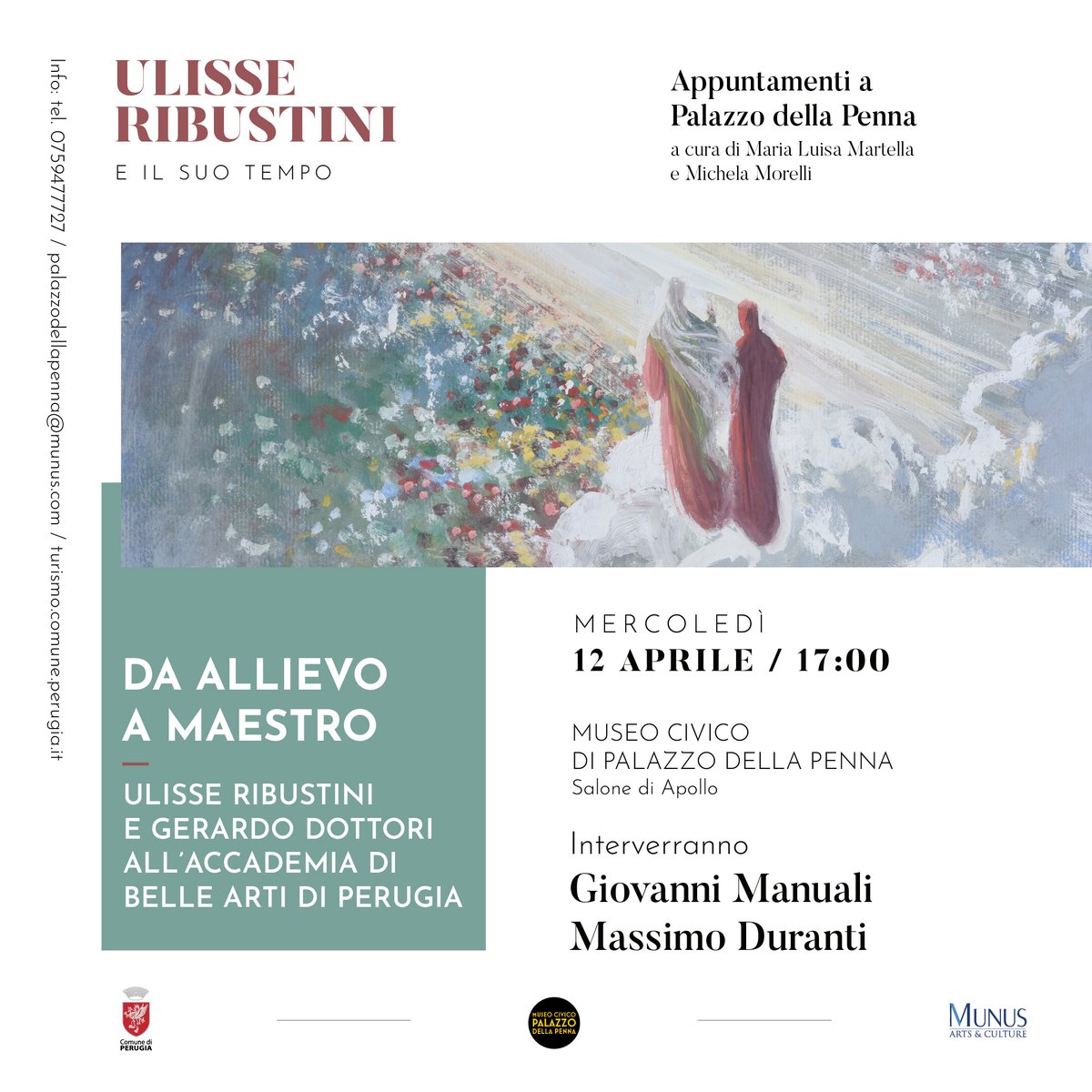 Domani, 12 aprile ore 17.00 nel Salone di Apollo di Palazzo della Penna - Ingresso libero