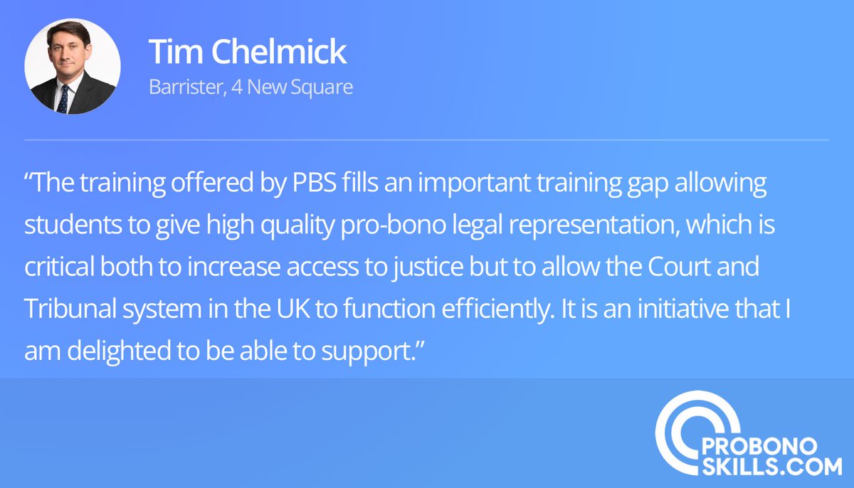 We’re pleased to share that <a href="/4NewSquare/">4 New Square Chambers</a>’s Tim Chelmick has joined <a href="/ProBonoSkills/">ProBonoSkills.com</a>’ E&amp;W Steering Committee. Read more below 👇

#WeDoProBono

probonoskills.com/news/tim-chelm…