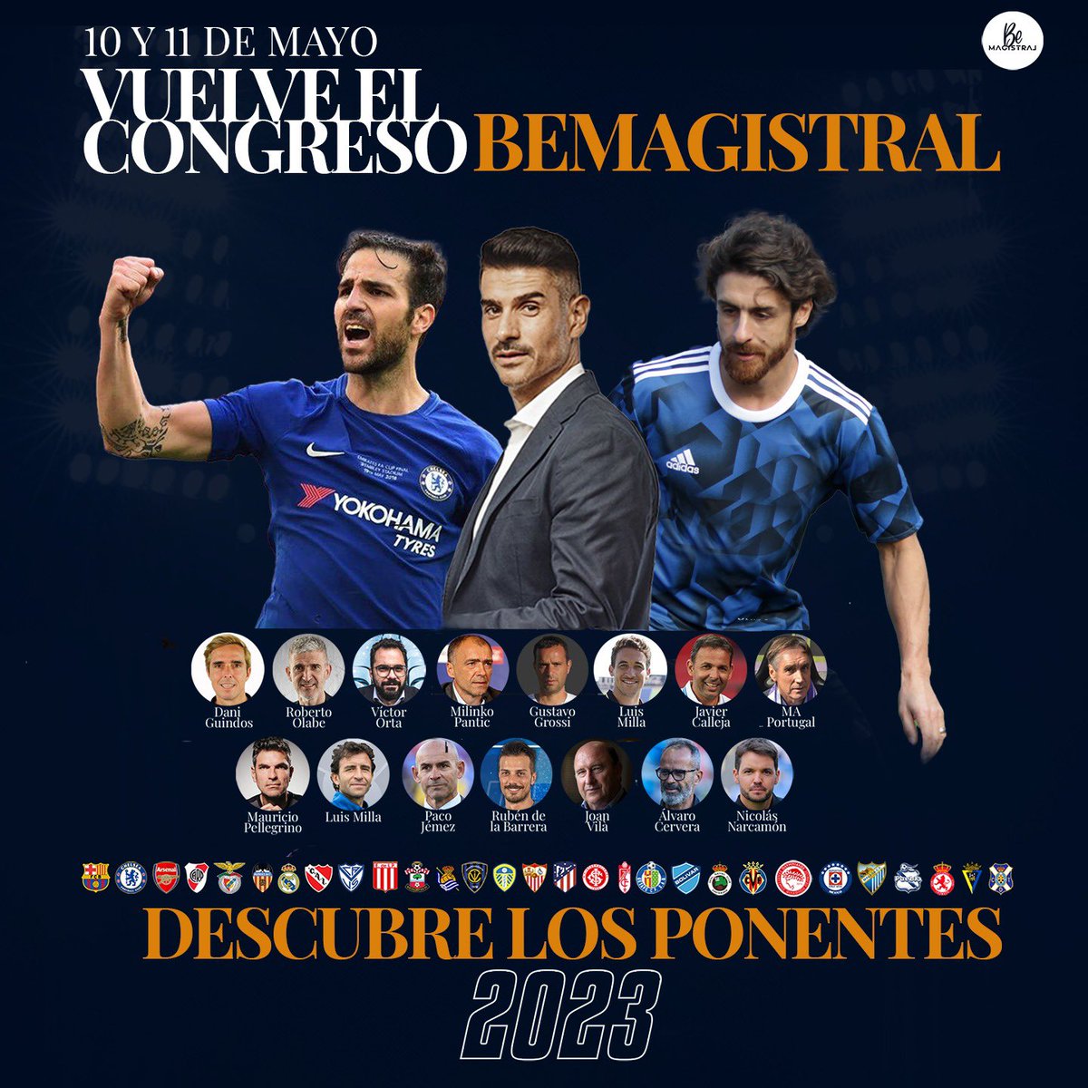 ⚽️ ¡Vuelve el #CongresoMagistral! 

🤯 ¿Estás preparado para lo que se viene? La élite del fútbol, en tu pantalla. 

📌 En ediciones anteriores: Aimar, Cesc, Unzué, Pantic, Pellegrino… 👀 Y en 2023: ¿A quién te gustaría escuchar? ¡Cuéntanos!