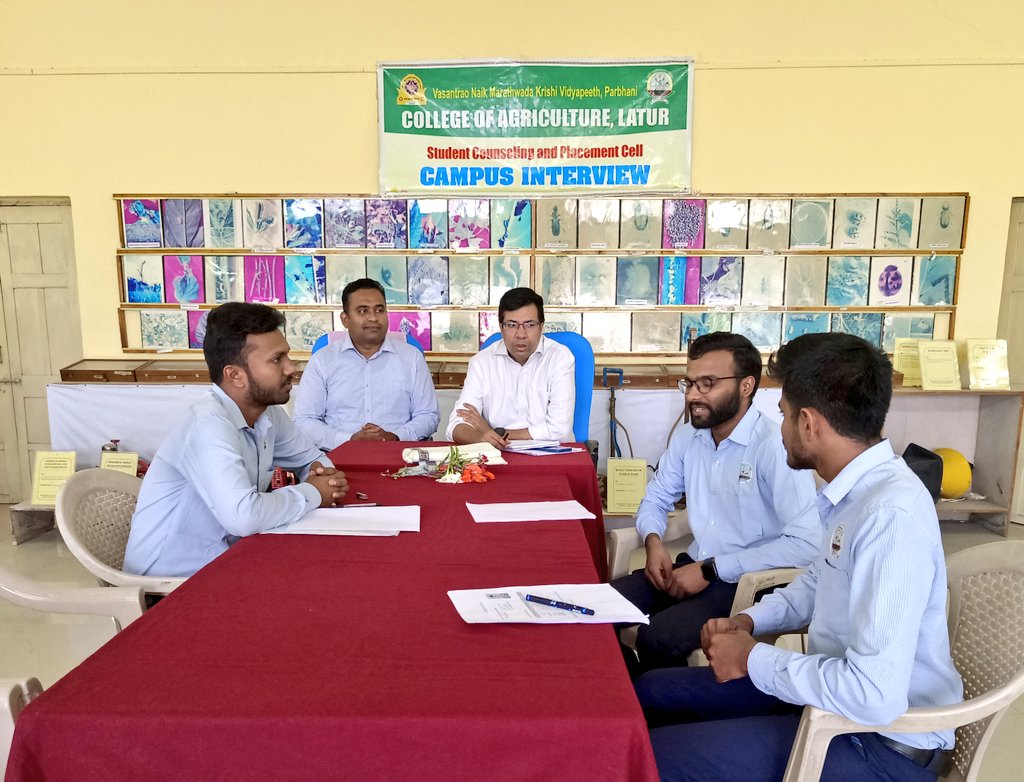 drvkbdrvkb's tweet photo. Arranged Students Placement/Interviews for the post of Research Analyst for MNC Viterra India Pvt Ltd at Student Counseling and Placement Cell, College of Agriculture, Latur #vnmkv #mcaer #viterraindia https://t.co/sVDhVcm2O8