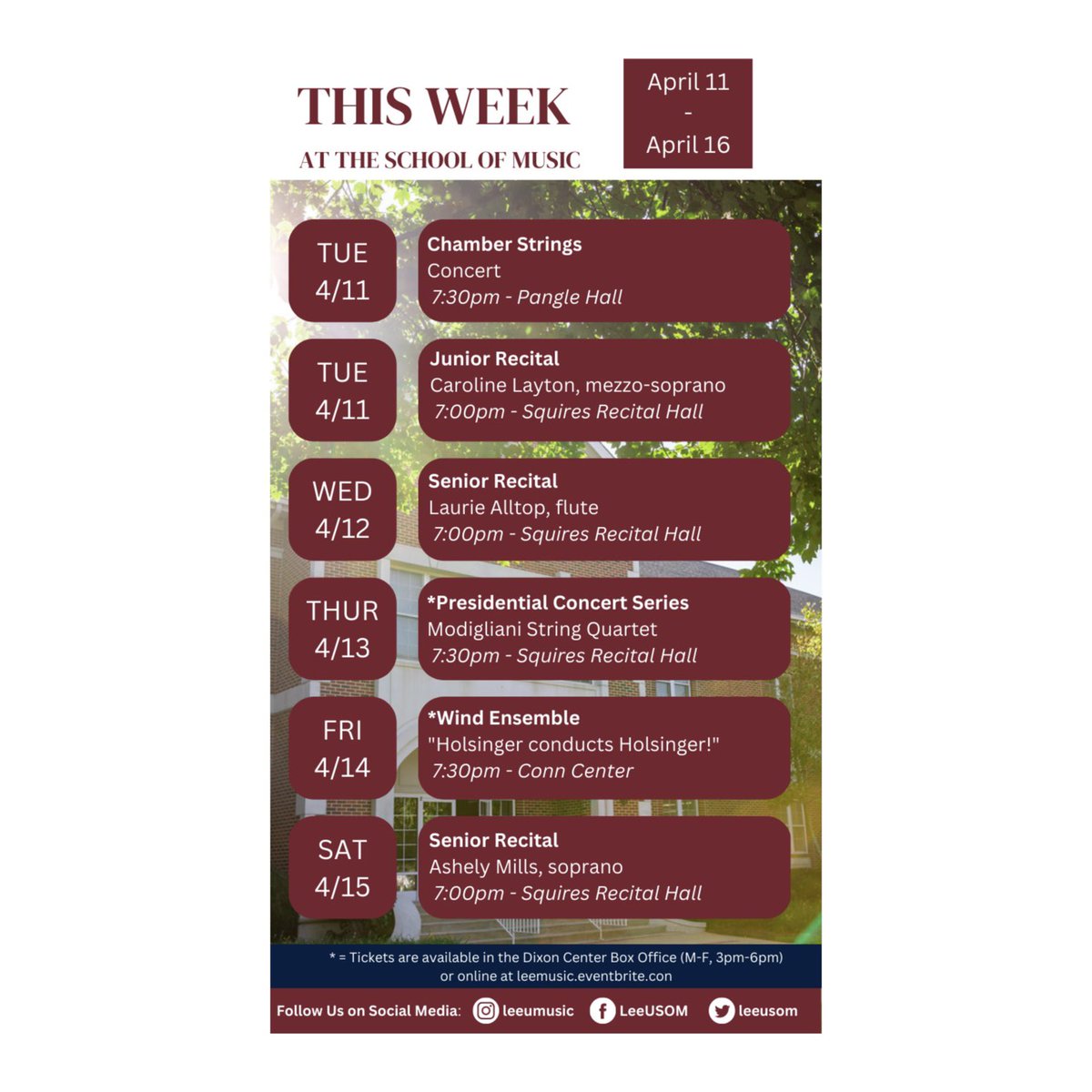 LeeU School of Music tweet media