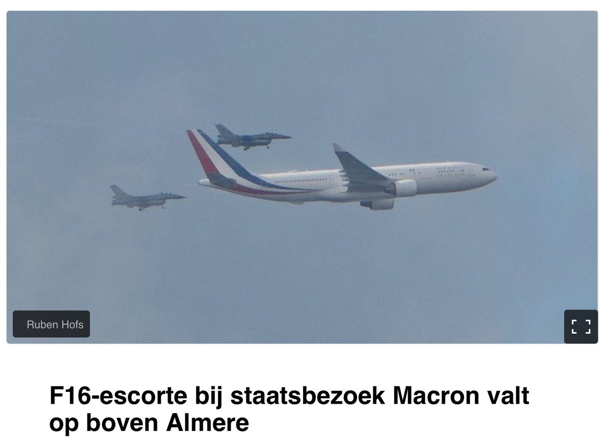 Ok, mensen, even resumeren:
1. Macaroni en zijn 'vrouw' reizen niet met de TGV, maar komen met een Airbus waar je half Groningen mee kunt verplaatsen
2. Twee F-16's begeleiden dit feest
3. Kanonschoten in Amsterdam om het kleffe koppel te verwelkomen...
Stellend dat:
4. CO2 en