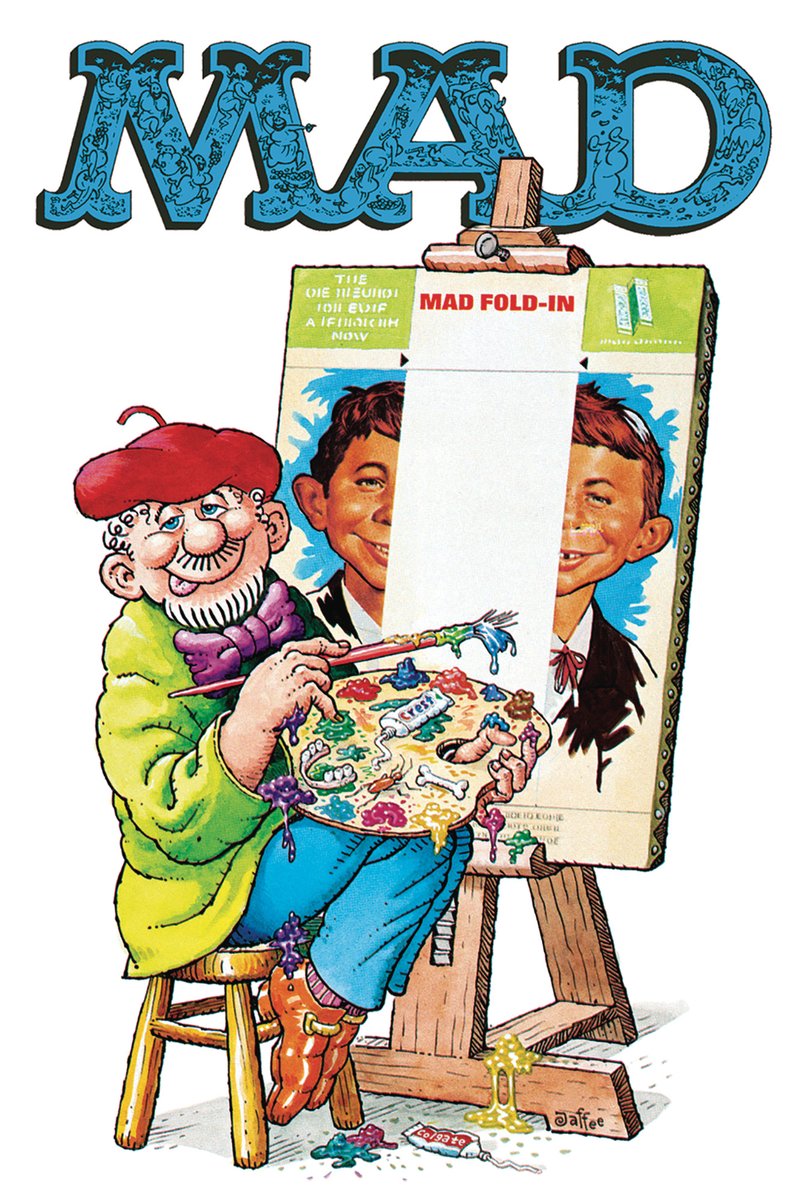 awindowlessvan's tweet photo. RIP Al Jaffee, 102. The last of the great Mad Magazine creators. Al's work got me through many childhood illnesses. My mom was cool enough to buy me Mad and Al's books to help me pass the time whenever I was home with some malady. His humor shaped me into the twisted fool I am. https://t.co/72zEe96M6q