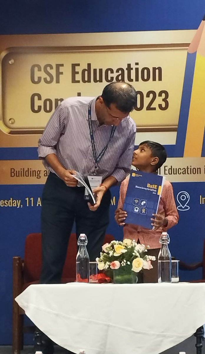CSF_India's tweet image. 📸 Launch of ‘BaSE: Bharat Survey for EdTech’ - the first household survey on #edtech that aims to bring the voice of Bharat’s end user to the discourse on using #techforlearning. 
@AshishDhawanTCF @KukrejaSharma @GouriGu18038225 @TCFtweet #EduConclave2023