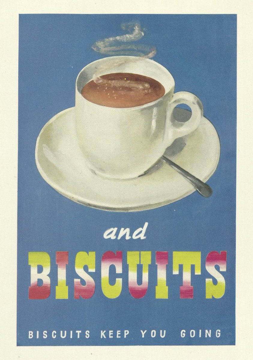 Here's some #ArchiveAdvice we find easy to follow: Biscuits keep you going! Sage advice from the Cake and Biscuit Alliance in 1946 mrc-describe.epexio.com/records/CAB/6/…