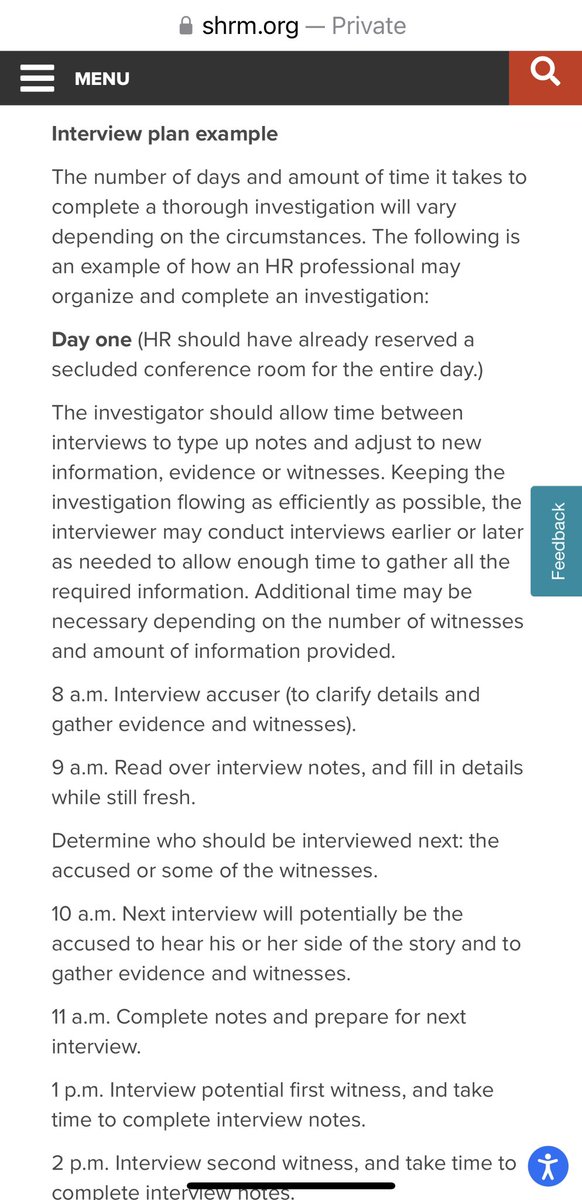 Milfamdiaries's tweet image. Navy “investigator” is SHRM certified.  Day 1: interview accuser. 

Day 200+ got 1st email from her yesterday.   Senator office said she already spoke to and met with the opposing side. 

But we aren’t dealing with an EEO investigation: it’s retaliation. 

#notbiased #shrm #wtf