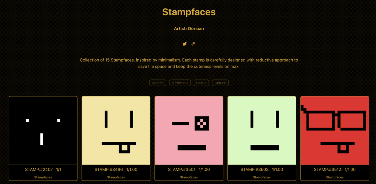 GM #ordinals #stamps and #nft fans.
Very very soon, I will be opening dispenser on sub5k &amp; sub10k #stamp #collection of Stampfaces!

Follow <a href="/Stampfaces/">Stampfaces</a> for alpha. 
Thx <a href="/Universelle_io/">Universelle ✨</a> for setting up Rarestamp! Awesome project.

rarestamp.xyz/collection/sta…