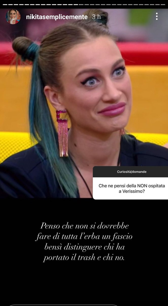 _maariposaa_'s tweet photo. Nikita su Verissimo: -“Penso che non si dovrebbe fare di tutta l'erba un fascio, bensì distinguere chi ha portato trash e chi no.”
Nikita sugli spartani: -“No, era tutta una tecnica per abbattermi, ma NON ci sono riusciti”

Eeee Nikita grazie per l'orgasmo 🔥

#gfvip #nikiters https://t.co/dyyEkWCjsO