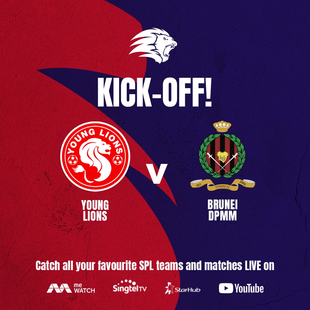 SGPremierLeague's tweet photo. KICK-OFF! Young Lions vs DPMM #SPL #YGLDPM

LIVE ➡️ YouTube (https://t.co/eS4ME28dwl), meWATCH (https://t.co/advz4YGsad), Singtel Ch 111, StarHub Ch 204 https://t.co/HNEFsum5Sj