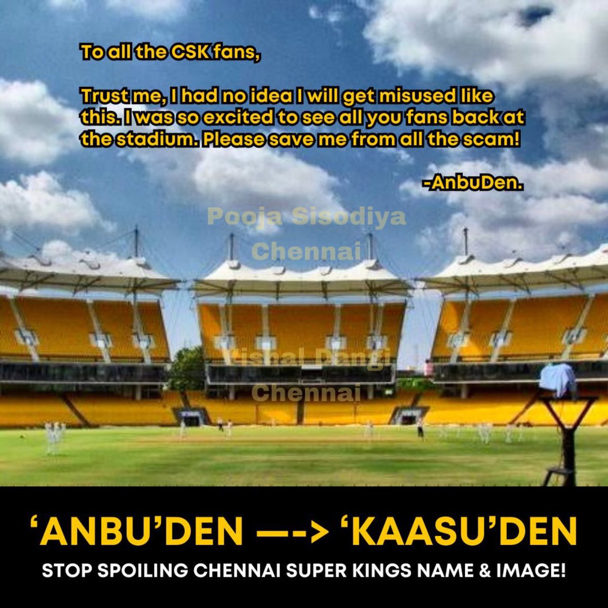 SisodiyaPooja's tweet photo. #Chennaiipl #ChennaiChepauk #Chepauktickets #ipl #ipl2023 #Dmk #Csk #csk2023 #cskticketscam @ChennaiIPL @arivalayam @mkstalin @CSKFansOfficial @BCCI #Cskvsrrtickets #CskvsRR #Csk https://t.co/jsd8SQPuJC