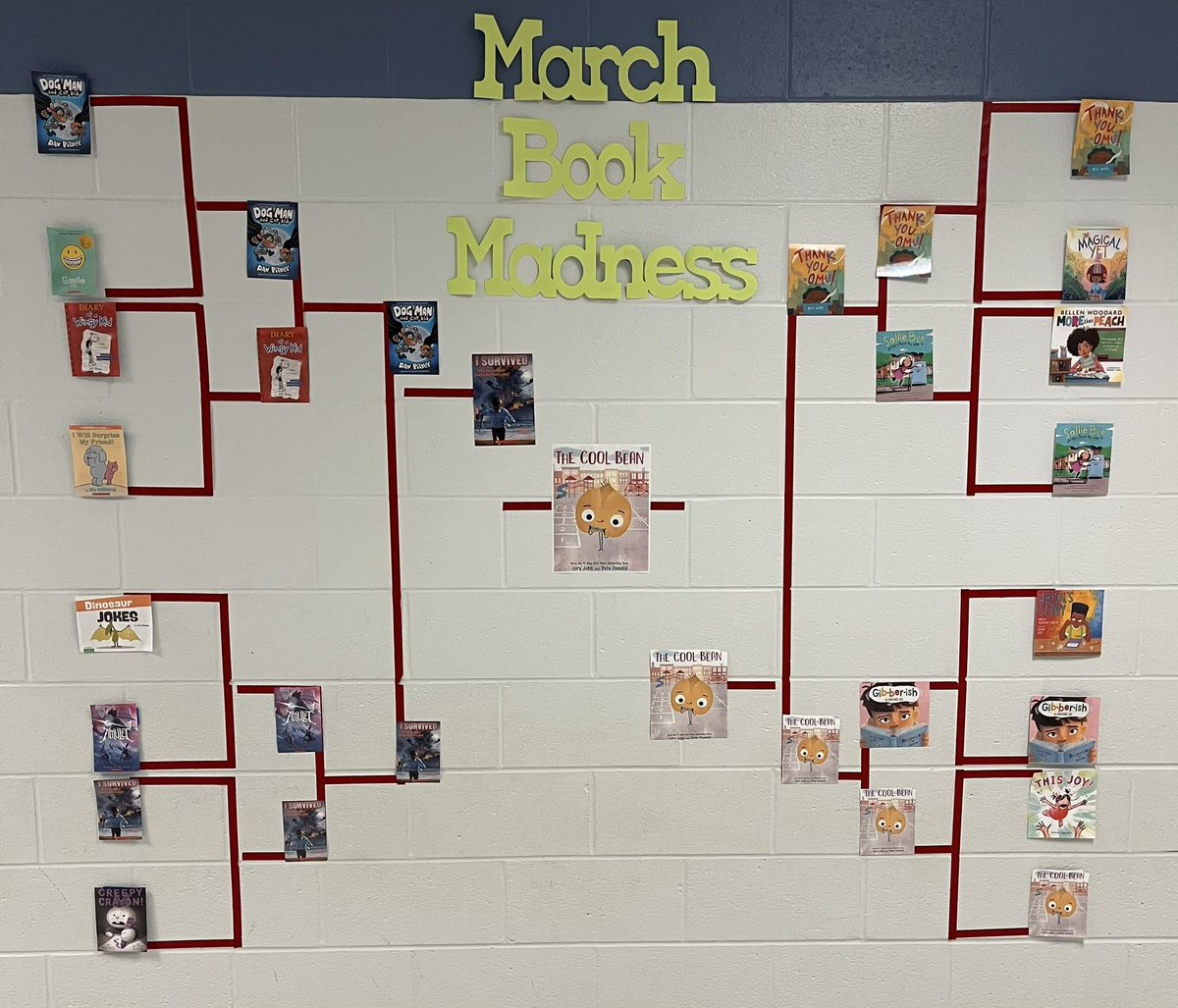 A_MediaLady's tweet photo. March Book Madness was so fun! And it was a SUPER tight race! The Cool Bean is the 2023 Champion! Thank you to everyone who voted! https://t.co/PnT2XdApwV