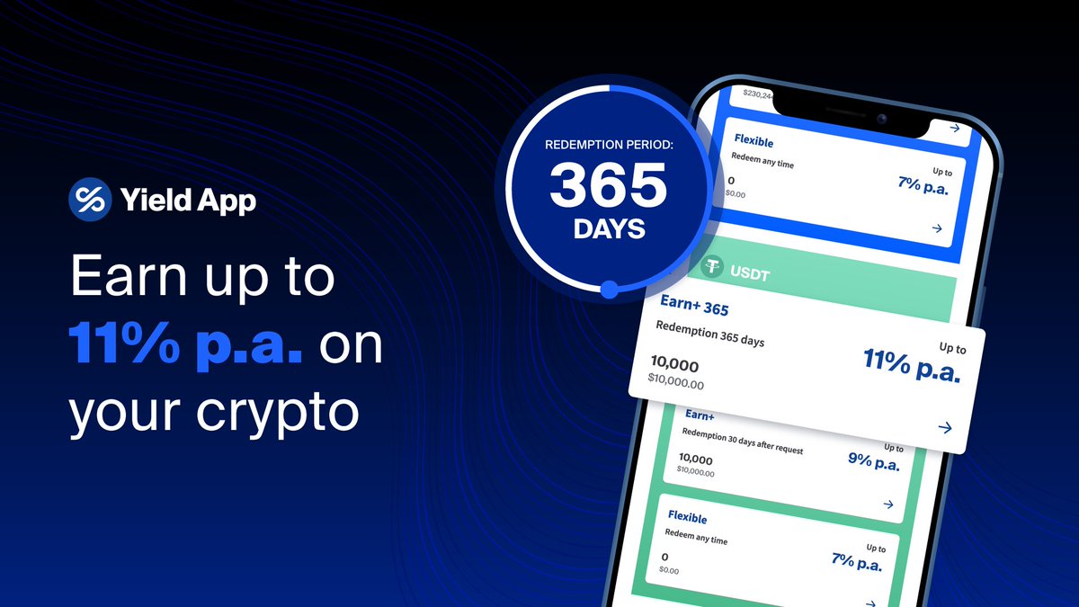 We are thrilled to announce the launch of Earn+ 365 for all Diamond tier members! 💎 A way to earn more on your crypto assets 💰

#YieldApp #Earnproducts
