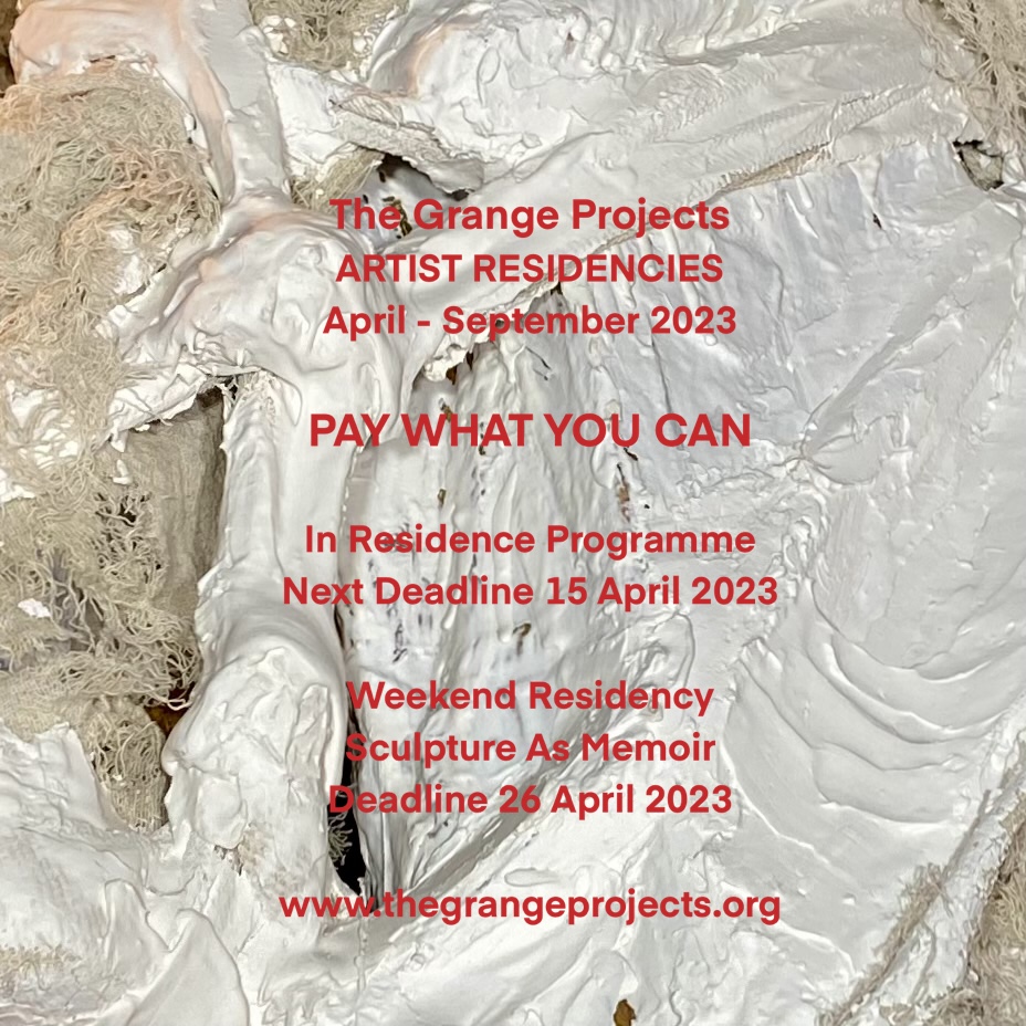 Led by artists for artists all our residencies are offered in the spirit of generosity and reciprocity, Meals, accommodation & workspace are provided on a PAY WHAT YOU CAN basis.
thegrangeprojects.org/in-residence-2…
#ArtistOpenCalls #artistopencalls #artistresidency #artistresidencies