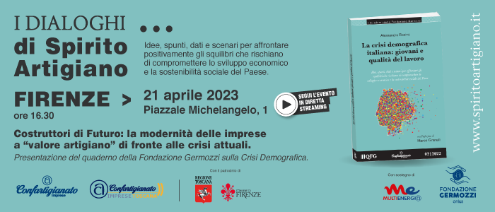 #CostruttoridiFuturo: la modernità delle imprese a valore artigiano di fronte alle crisi attuali.
Venerdì 21 aprile, dalle ore 16:30, appuntamento a Firenze con i Dialoghi di Spirito Artigiano
 📲 Leggi bit.ly/41gdsmv
 #NoiConfartigianato