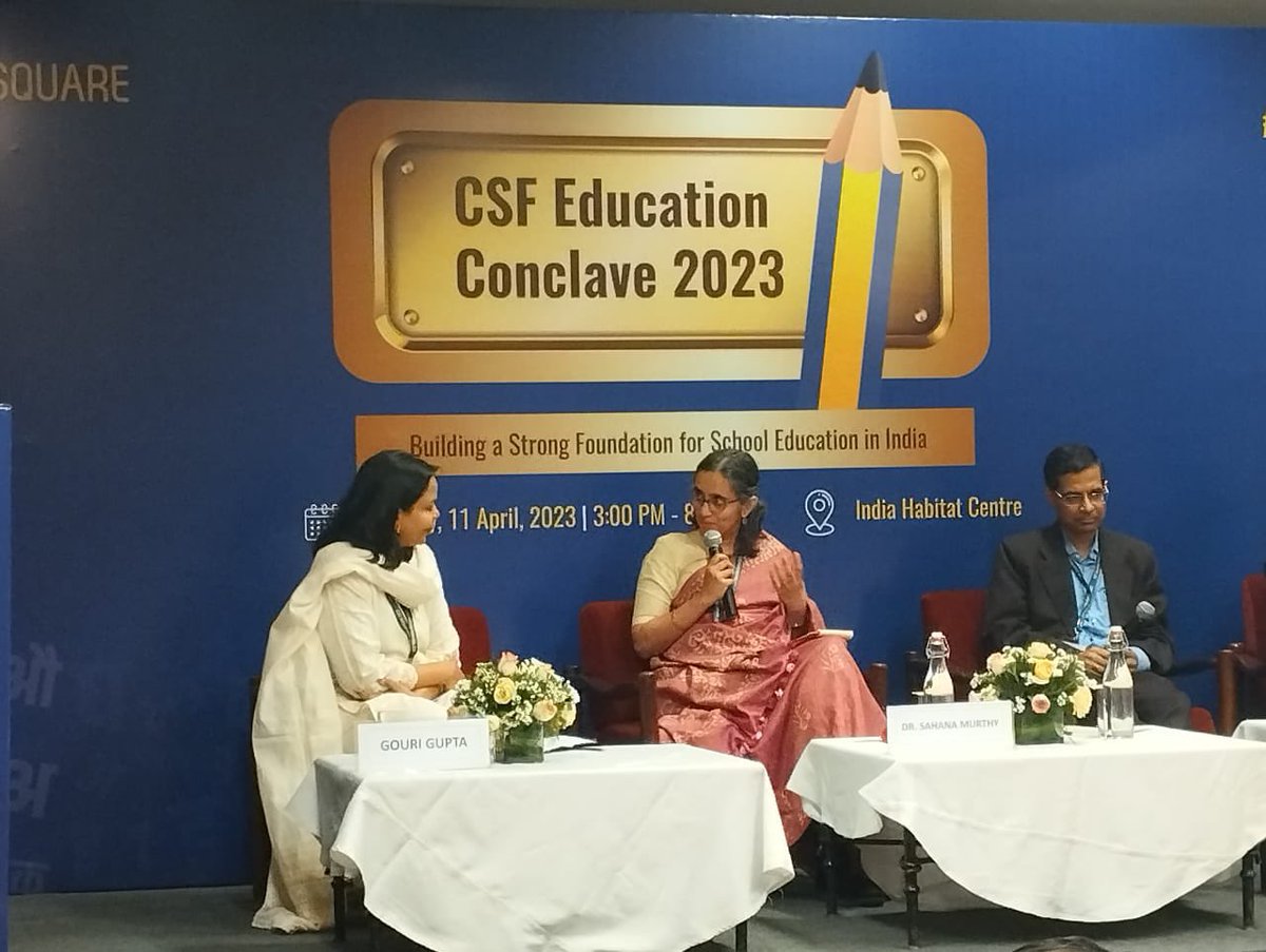 CSF_India's tweet photo. Our panelists spoke about many critical themes around leveraging #edtech in India - access, design and user experience, for both at-home and in-classroom learning using #tech #EduConclave2023 #CSFConclave https://t.co/bm1Vagsaf6