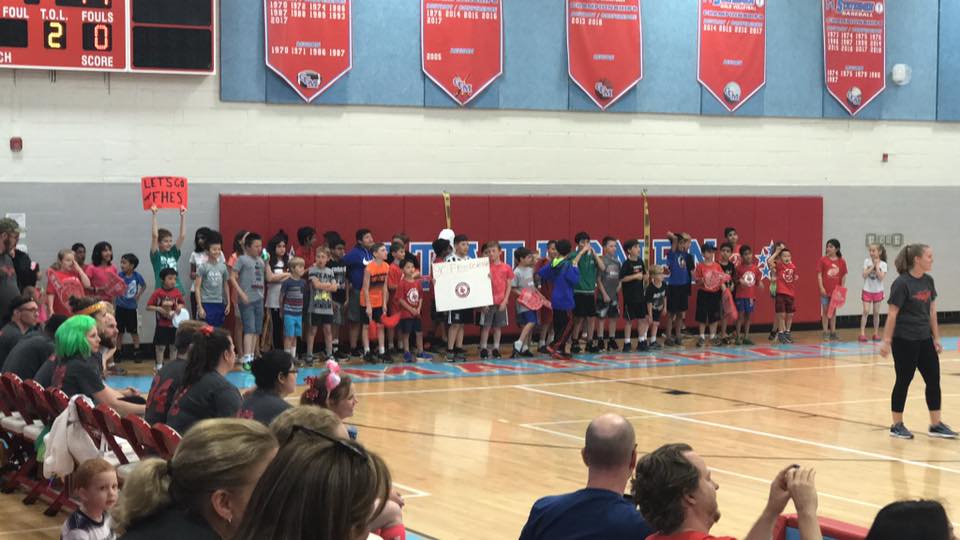 freedomhillpta's tweet photo. Our Faculty Volleyball Game Vs. @WestgateElem is coming up! Have you purchased your tickets yet? You can do it online via https://t.co/xCO0V5m4Zs 
📅  Friday, April 28th
⏰  6:15PM (warm up) – game @ 7:00PM
📍  Marshall High School Gymnasium 
👕  WEAR RED or GRAY https://t.co/bDWK8h9mxe