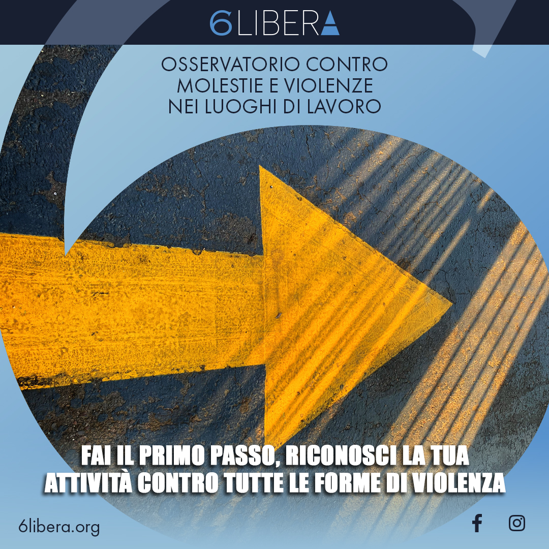 Le aziende non devono tollerare alcuna forma di violenza e di molestia. Sei il titolare di un’azienda o organizzazione? Fai il primo passo, riconosci la tua attività come etica e contro tutte le forme di violenza e molestia. È possibile 👉 6libera.org/entra-a-far-pa…
#6libera