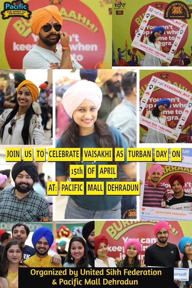usfsewa's tweet photo. Join us on #Turban_Day 
United Sikh Federation in Association with Pacific Mall, Dehradun celebrating Vaisakhi Festival as Turban Day on 15th April like every year. 
Join us to #Crown_Yourself &amp; Feel like King. https://t.co/24gFOkNEf5