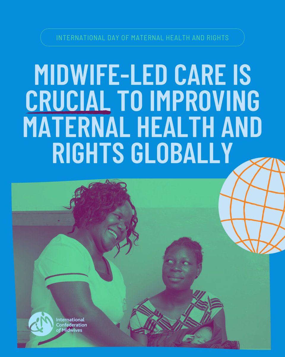 📣 Today, we celebrate International Day of Maternal Health & Rights, a reminder that every woman has the right to safe & respectful maternity care. To improve maternal & neonatal health and to meet the #SDGs, #midwife-led care is crucial. Read more 👇 ow.ly/EvAL50NFOas