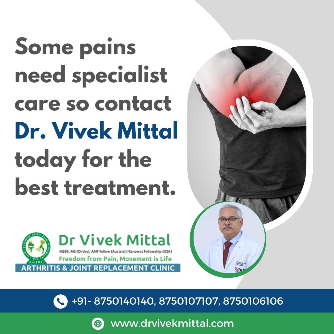 Some pains need specialist care so contact Dr. Vivek Mittal today for the best treatment.
Contact Us: +91 8750140140, 8750107107, 8750106106
For More Info: drvivekmittal.com
#drvivekmittal #orthopaedic #orthopedicsurgeon #elbowpain #elbowfracture #elbowpainrelief #elbow