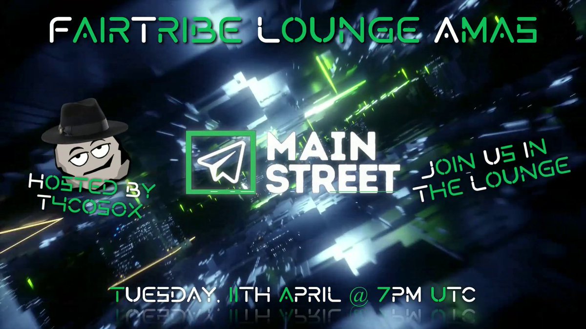 czFairTribe's tweet photo. 🔔🔔AMA Announcement - Tuesday, April 11th with MainStreet Finance at 7PM UTC!
@MainSt_Finance

Location: @FairTribeLounge (https://t.co/hVtRd0Ym19) 
Host: @t4c0s0x 🚀 https://t.co/EwyPC2Wzhx