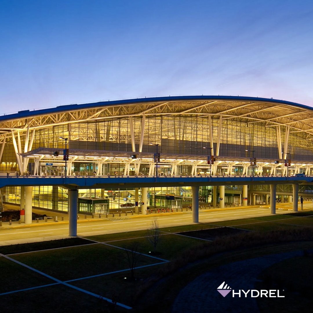 @hydrellighting 4750L #linearfloodlights undergo rigorous testing to ensure they provide proper illumination in all weather conditions, helping #airports like the #Indianapolis Airport maintain good visibility for visitors and travelers. #outdoorlighting #hydrelcelebrates