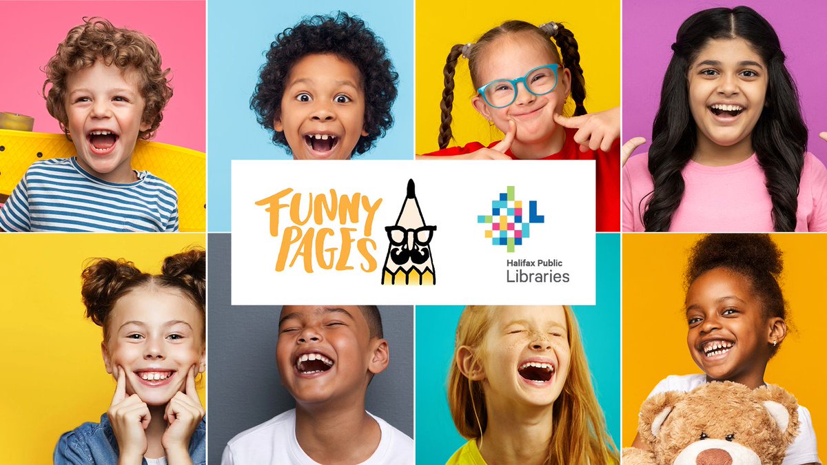 hfxpublib's tweet photo. Get ready to giggle! Join us at #HalifaxCentral Library on April 21-22 for the 2023 @FunnyPagesFest, and enjoy presentations from hilarious local children's authors. Don't miss this laughter-filled, literacy-loving event—view the lineup at https://t.co/PeDZIe3OqI. https://t.co/Msy0TgcoGG