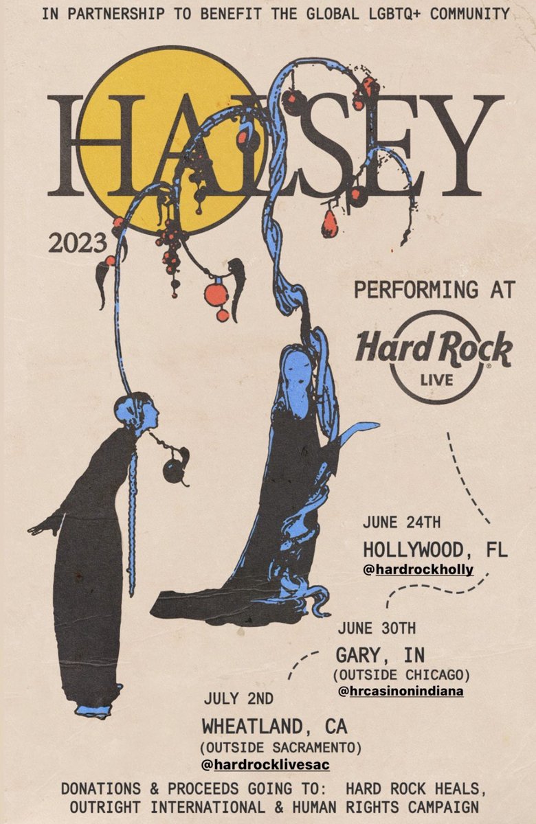 HalseyUpdates's tweet photo. HALSEY x HARD ROCK LIVE TOUR ❤️‍🔥

Tickets &amp; Info Here: https://t.co/46lxdpKvkT https://t.co/AJH8LCmbmc