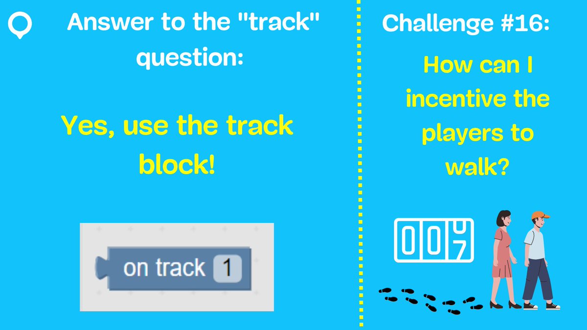 😍 Use the track block to create even more fun journeys inside your games!

🚶‍♂️How can you make your players walk?

#LoQuiz #game #journeys #track #gamification