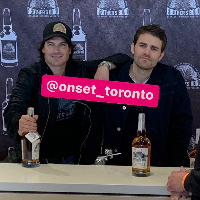 “VAMPIRE DIARIES” Stars, Ian Somerhalder &amp; Paul Wesley promote the launch of their Brother’s Bond Bourbon Whiskey at the LCBO in Toronto. 
<a href="/TOFilming_EM/">Toronto Filming</a> <a href="/WhatsFilmingON/">What's Filming</a> 
.
.
#iansomerhalder #paulwesley #thevampirediaries #stefansalvatore #damonsalvatore #brothersbondbourbon
