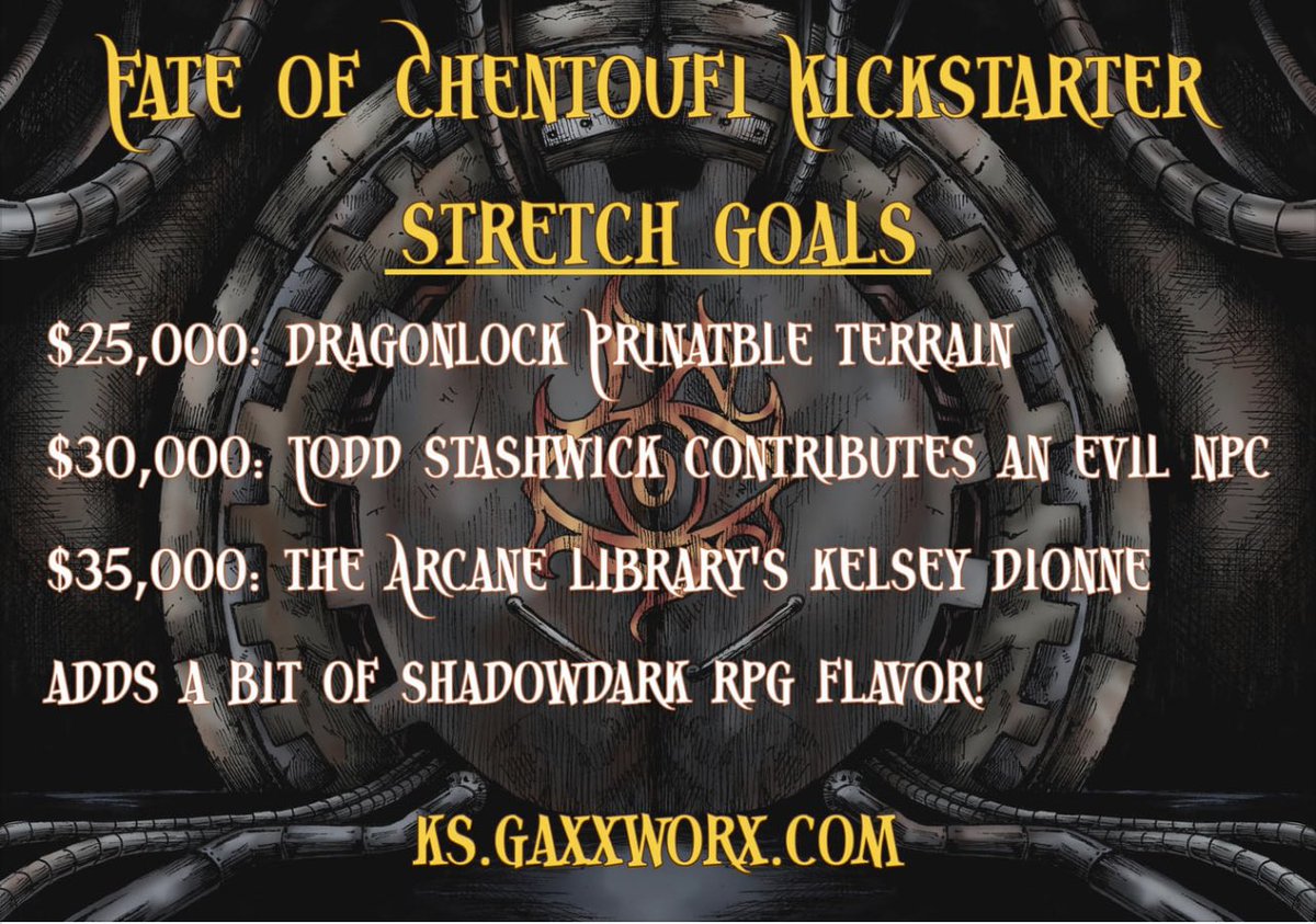 Exciting news! Mythmere Games is converting the Chentoufi Series into Swords & Wizardry. Back the S&W Complete Revised Rulebook now and add them on or back the Fate of Chentoufi KS #dnd #ttrpg #lukegygax #gygax #okkorim #chentoufi #fateofchentoufi kickstarter.com/projects/adven…