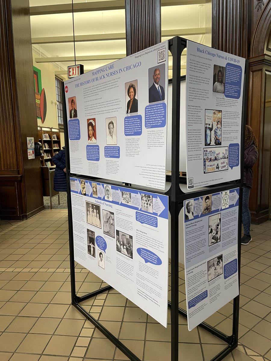 Grateful to the Hall Branch of the @chicagopubliclibrary for hosting us for our 1st public event on the Black Nurses in Chicago project. Dr. Karen Flynn discussed this history with community members just blocks from the location of Provident, Chicago's historic Black hospital.