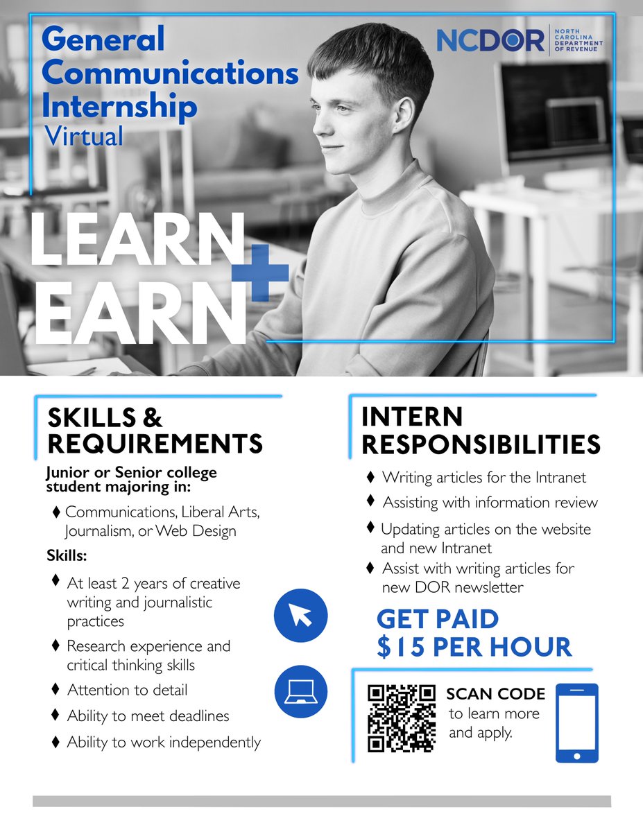 NCDOR's tweet photo. We will be at @EastCarolina tomorrow for the School of Communication Career Fair! Thank you to @WNCT for sponsoring the event and we are hoping to find our next Graphic Artist and Communication Interns. For more info, please visit https://t.co/q2gkVZyIST. #internship #NCDOR https://t.co/f27jfXqkN0