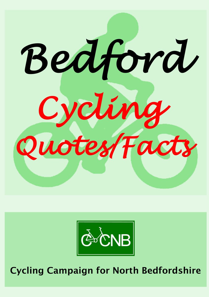 Why cycle in #Bedford this summer? See the latest edition of Bedford’s Cycling Quotes &amp; Facts - bit.ly/3o1BiEl