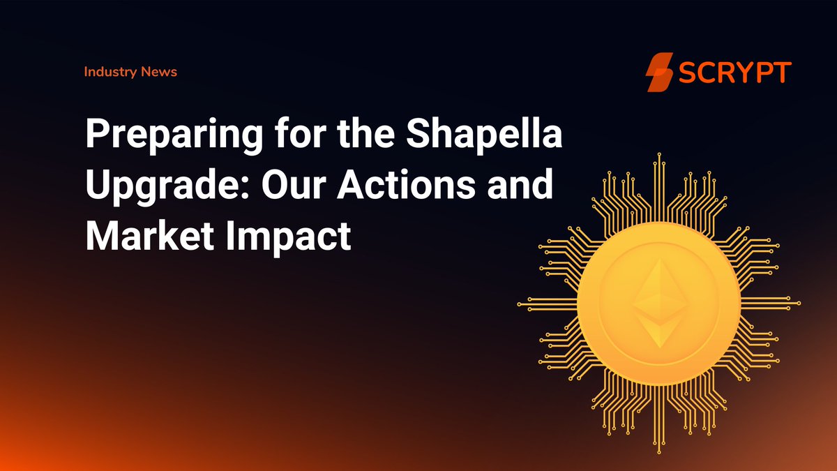 Wondering how SCRYPT is preparing for the upcoming Shapella upgrade on #Ethereum?🤔 

Find out about the measures we're taking to protect our clients and the potential impact on the market. #Shapella #CryptoNews #CryptoCommunity 

Read more here: lnkd.in/eiTyTQgb