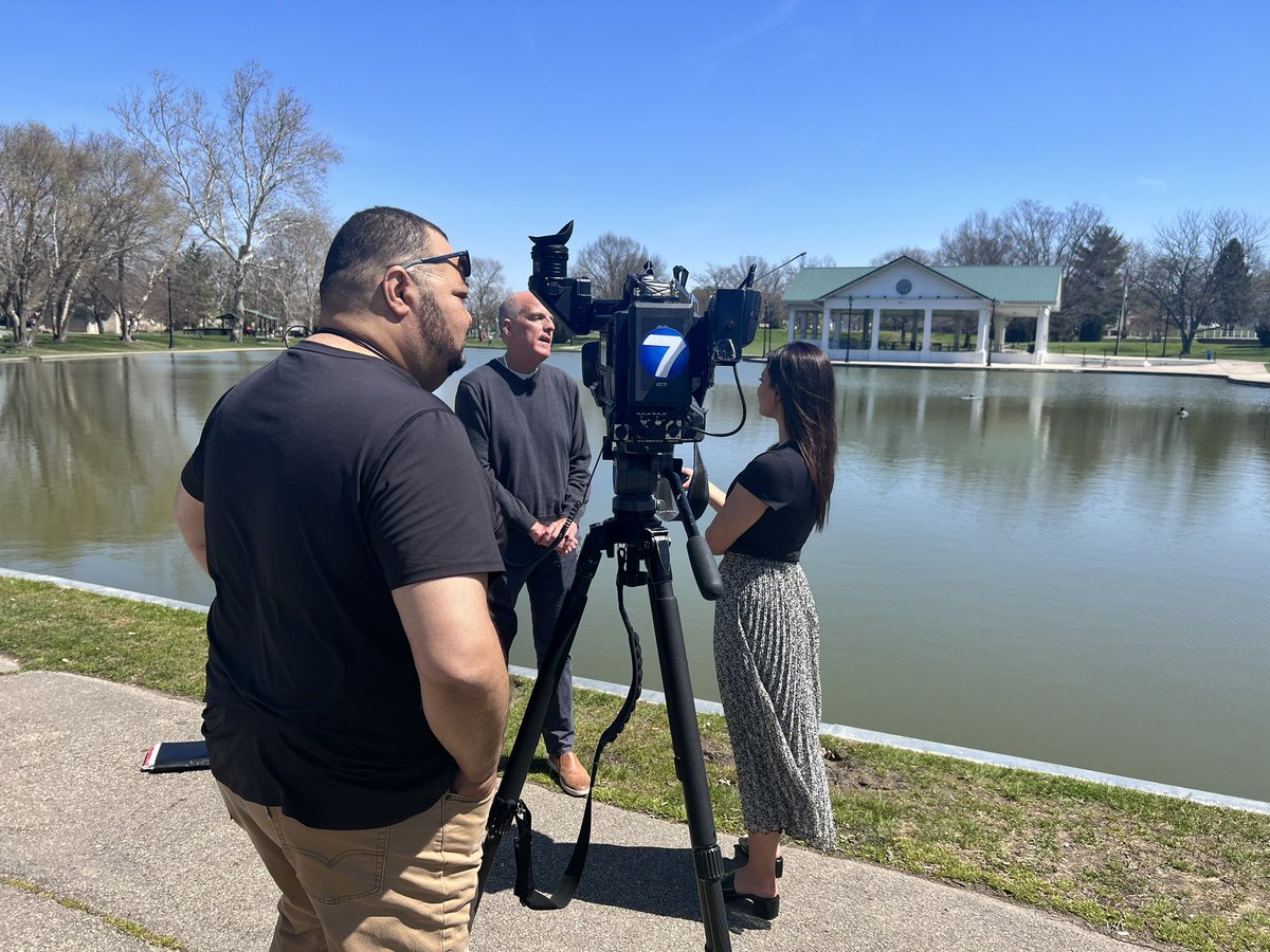 Make sure to tune in to @whiotv to see @mcdermott_kayla’s report on this week’s temporary closure of the pond at Shawnee Park. @ohiodnr will be removing invasive fish from the pond.