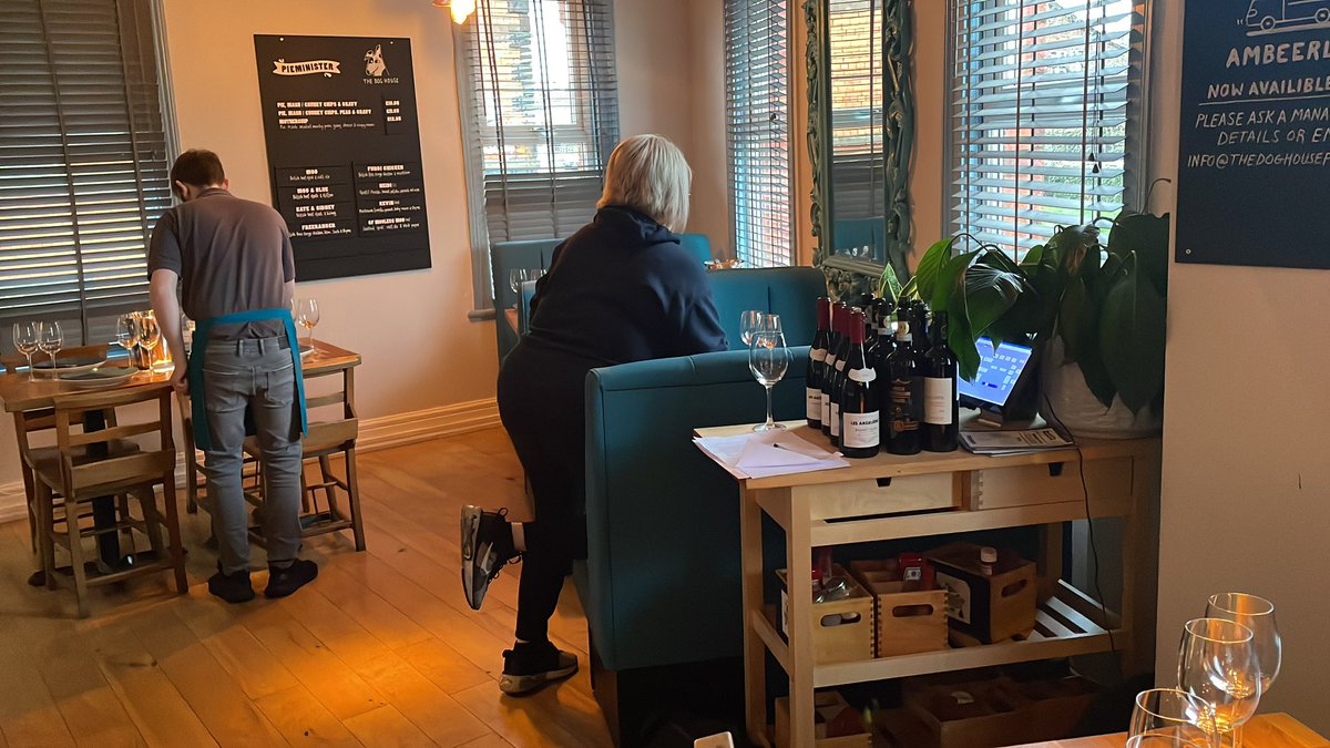 Getting set up for the first wine &amp; cheese evening <a href="/thedog_house/">The DogHouse</a> <a href="/HouseOfTownend/">House of Townend</a> - wines include the fabulous Cab franc by Marilyn Lasserre and our stunning Coquille de Mer Vernentino by Xavier Roger