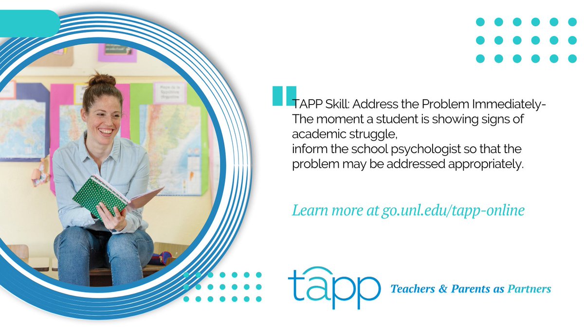 TAPPworks's tweet photo. TAPP TIP: #tapponline #ruralschools #teachersandparents #CYFS #tappworks #StudentCentered #mtss #education #universityofnebraska #schoolpsych #schoolpsychologist #RuralEducation #schoolcounselor #elementaryeducation #evidencebased #studentsuccess #SchoolPartnerships https://t.co/KJ3Q0Mgvbm