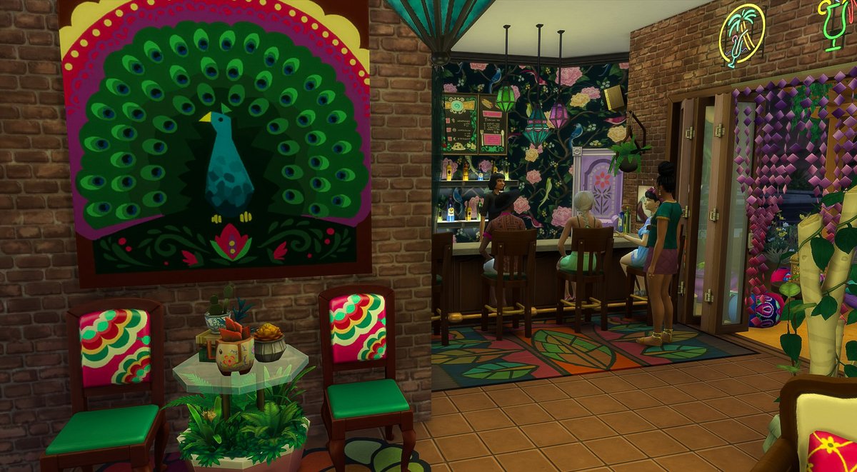 leeliina3's tweet photo. The Peacock pub is my entry for #simsielilshell by @lilsimsie. It's a colorful boho place to spend time with friends.
* Gallery ID Leeliina3
#thesims #thesims4 #sims #sims4 #sims4nocc #sccregram @simscreatorscommunity #ShowUsYourBuilds #ts4 https://t.co/39qy38wKIQ
