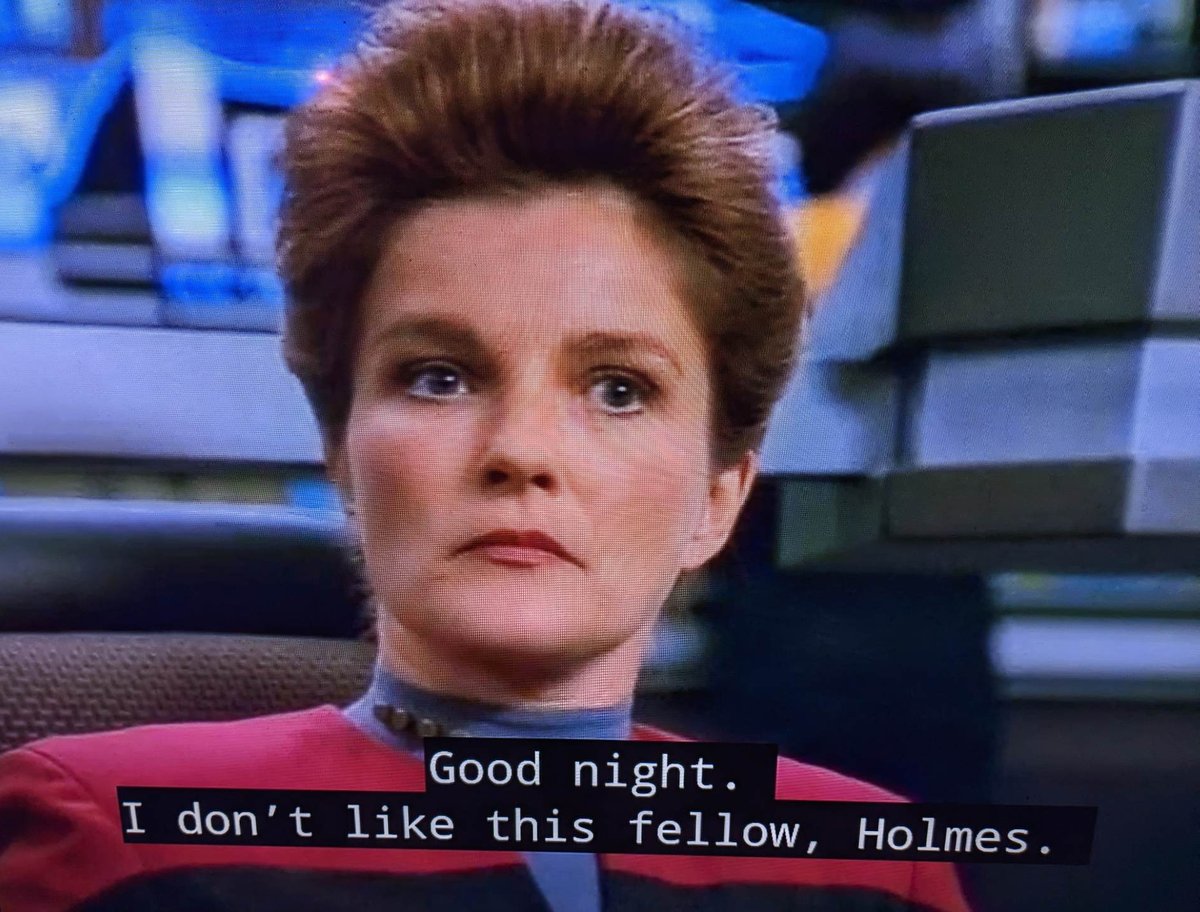 Bizarre glitch with my chromecast kept the captions from an old Sherlock Holmes movie on after I'd switched to Voyager
