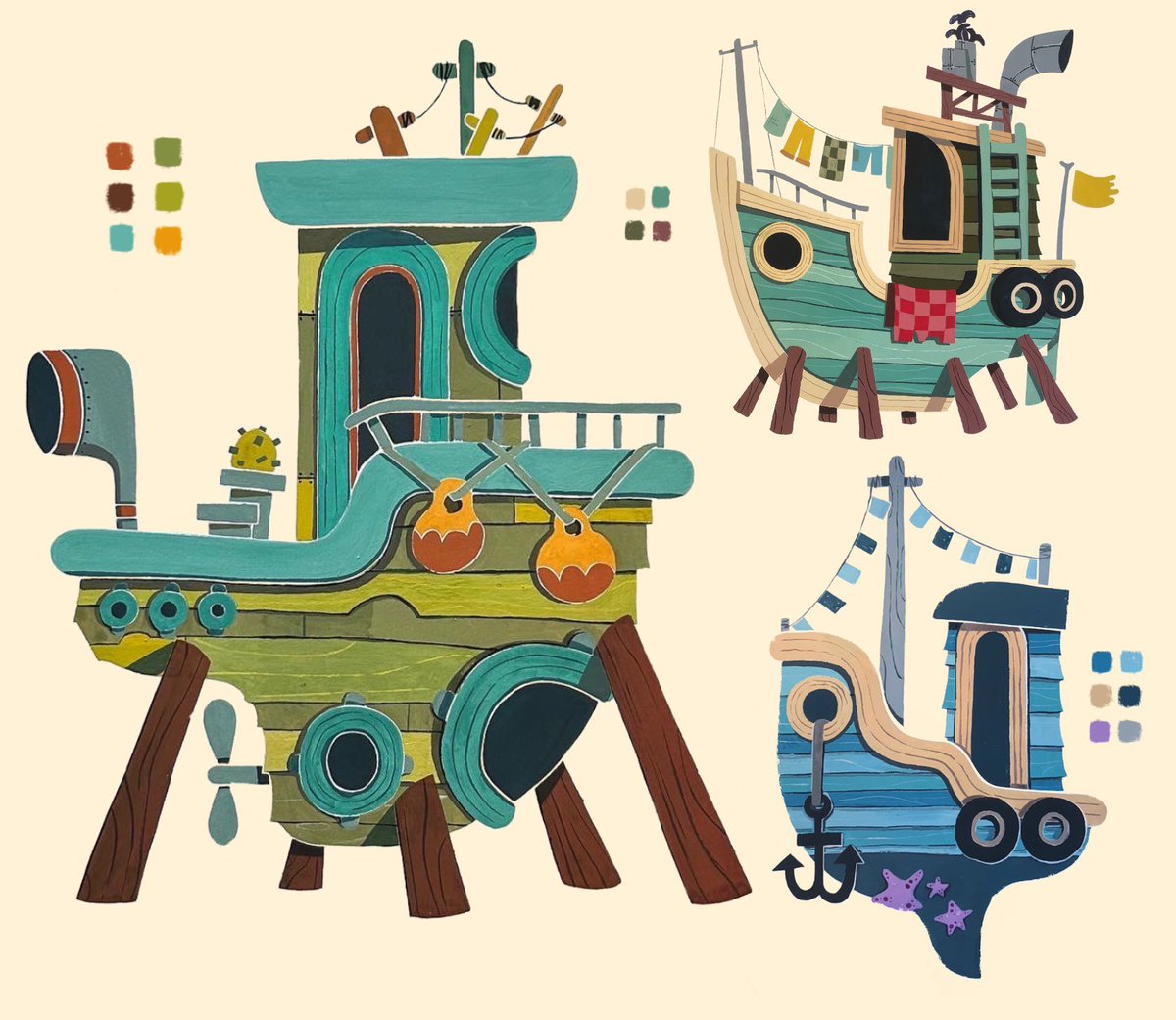 Hi #Portfolioday ✨ I’m Joshua, an Irish  illustrator / visdev artist! available for work in animation, publishing, and game design fields. looking for kidlit and YA opportunities!
 
📸 instagram.com/joshuahogs_/
🎨 joshuahogan.work