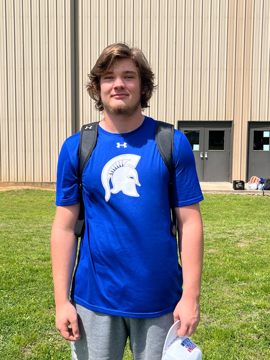 CHSSpartanTrack's tweet image. Joey Haws takes 1st place in Discus at the 8-5A District Track Meet with a throw of 170’8” AND broke his own school record!🥇